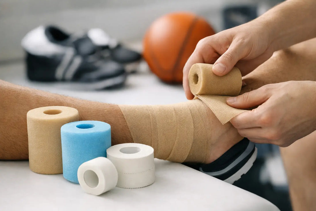 Underwrap för sport: skydda huden under tejpen