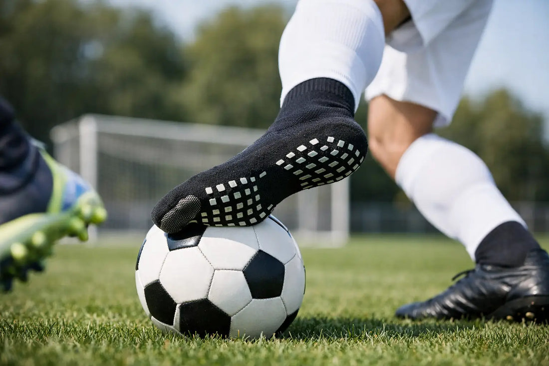 Gripsockor för fotboll ger bättre kontroll