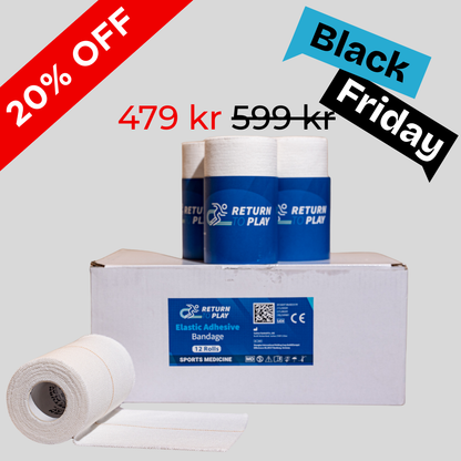 Return to Play Elastisk Självhäftande Tejp EAB 12-pack 10 cm x 4,5 m