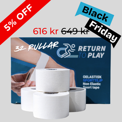 Return to Play Sporttejp Vit 32-pack 3,8 cm x 10 m