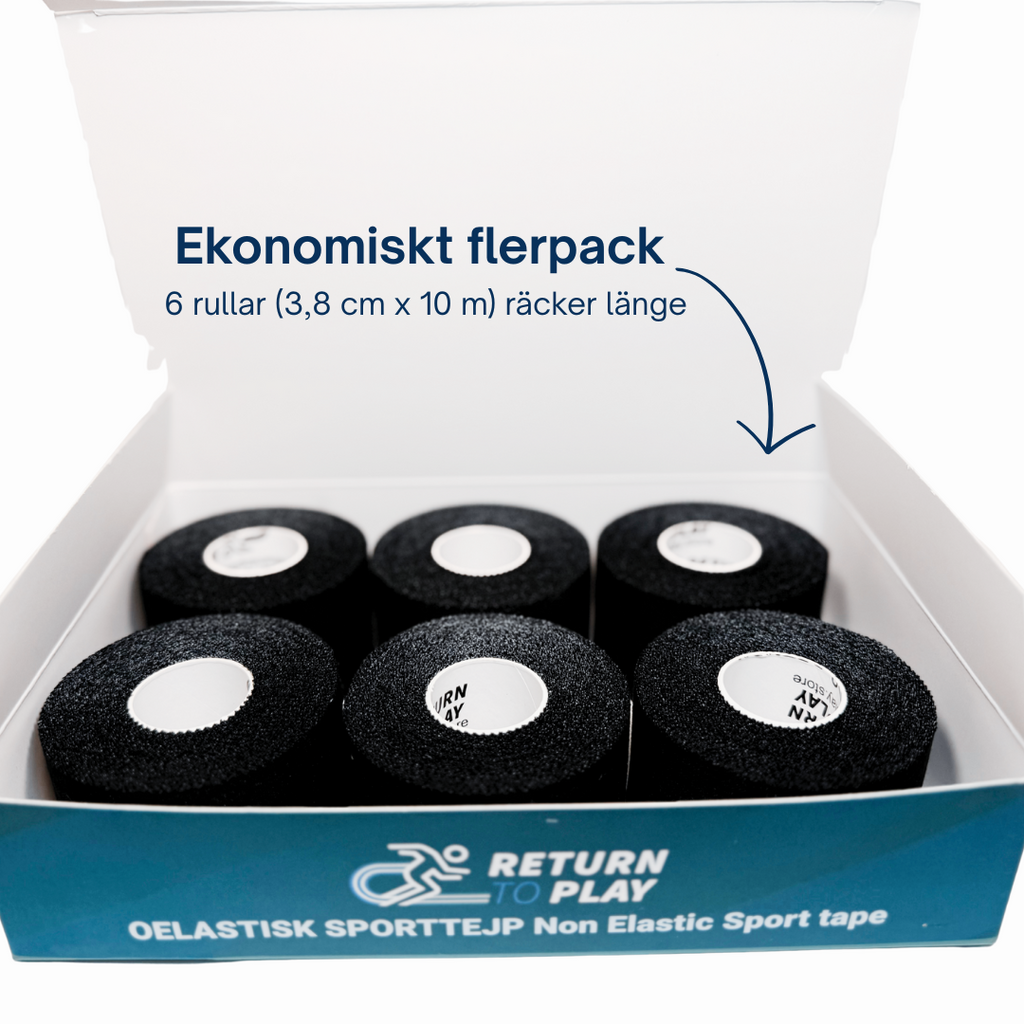 Sporttape Schwarz 6er-Pack
