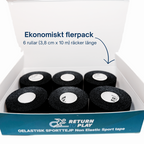 Sporttape Schwarz 6er-Pack