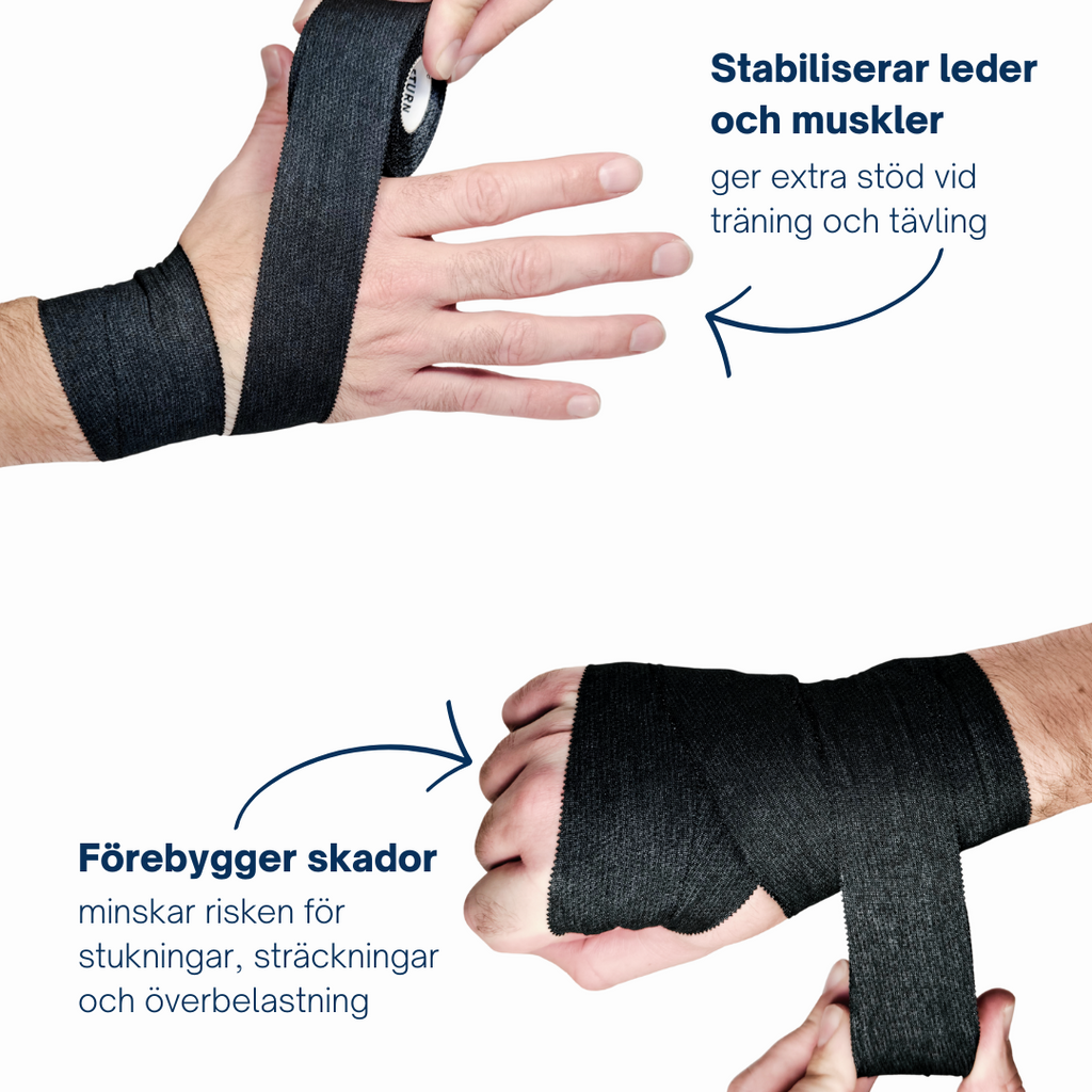 Sporttape Schwarz 6er-Pack