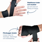 Sporttape Schwarz 6er-Pack