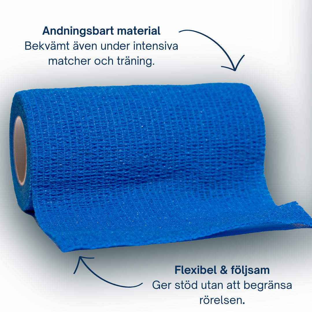 Return to Play Självhäftande Linda 12-pack 10 cm x 4,5 m (Blå)