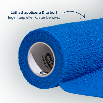 Return to Play Självhäftande Linda 12-pack 10 cm x 4,5 m (Blå)