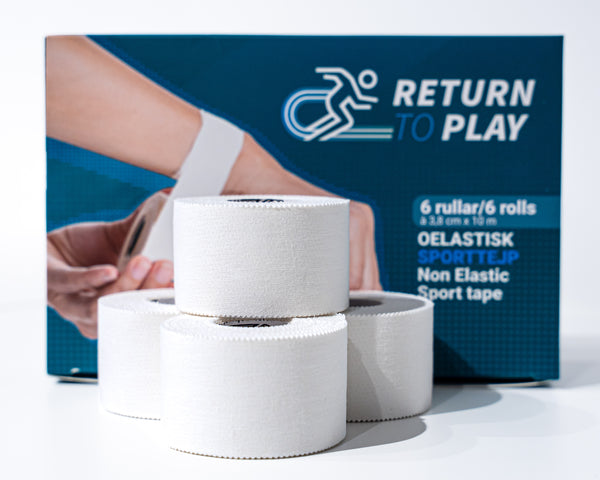 Return to Play Sporttejp Vit 6-pack 3,8 cm x 10 m