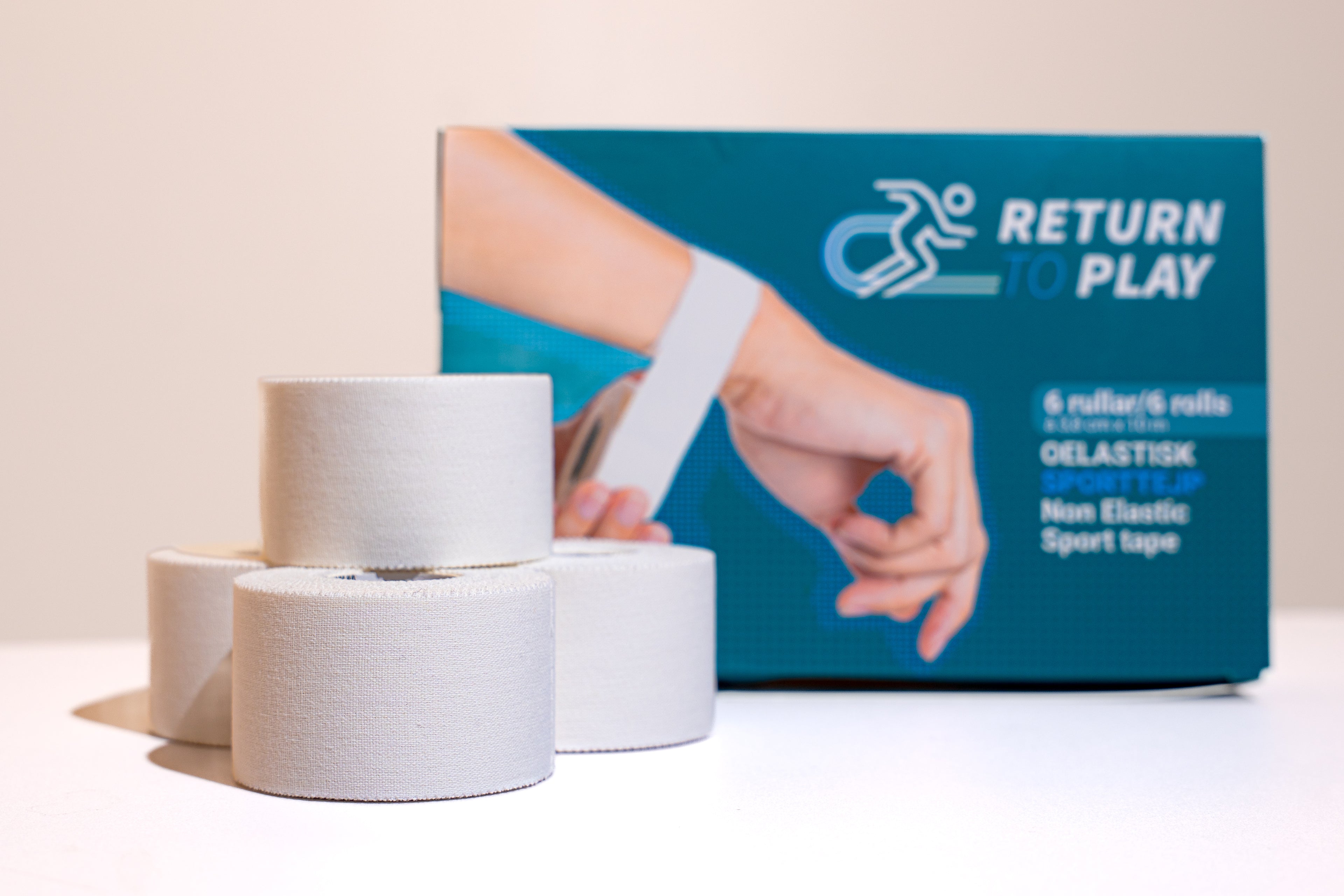 Sporttejp Vit 6-pack