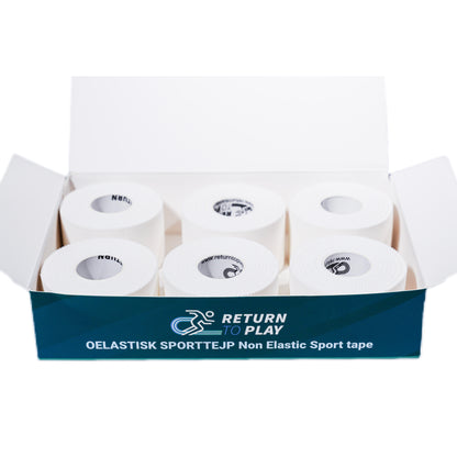 Return to Play Sporttejp Vit 6-pack 3,8 cm x 10 m