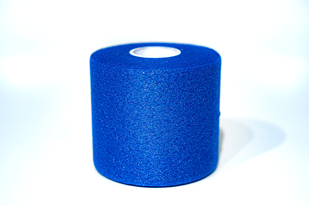 Blå prewrap för sporttejp